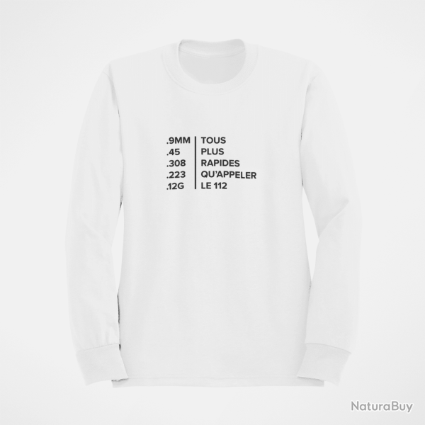 Sweat HOME DEFENSE Tous plus rapide que le 112 Blanc