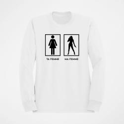 Sweat Ta Femme Ma Femme Blanc