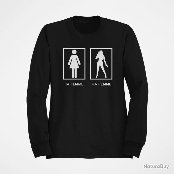 Sweat Ta Femme Ma Femme Noir