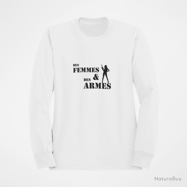 Sweat DES FEMMES DES ARMES Blanc