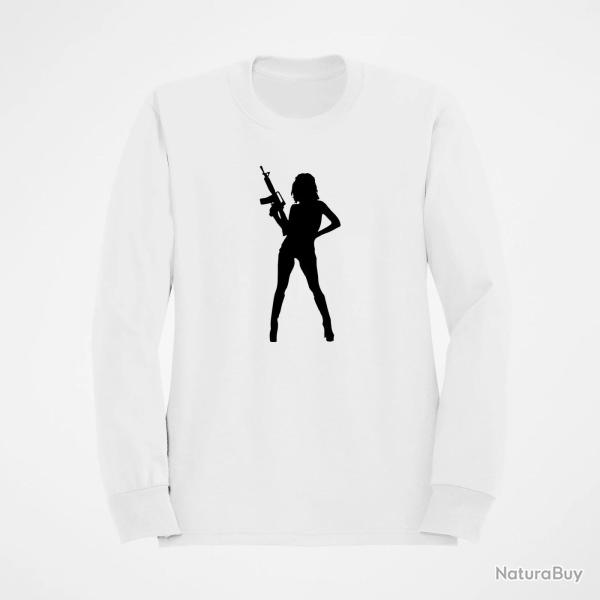 Sweat FEMME AR 15 Blanc