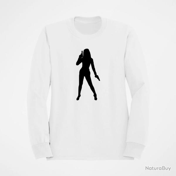 Sweat FEMME James Bond Blanc