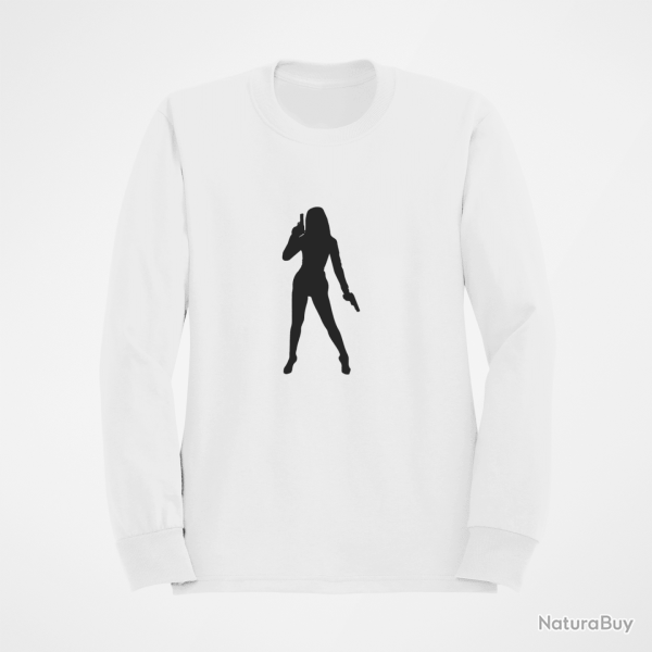 Sweat FEMME James Bond Blanc
