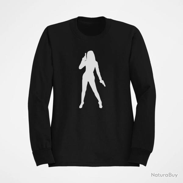 Sweat FEMME James Bond Noir