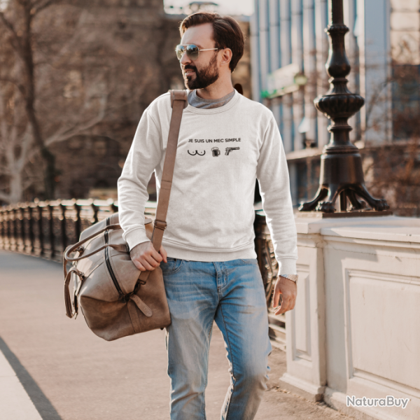 SWEAT HUMOUR Je suis un mec simple