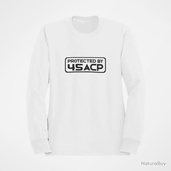 Sweat PROTECTED BY 45 ACP Blanc