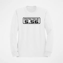 Sweat PROTECTED BY 5.56 Blanc