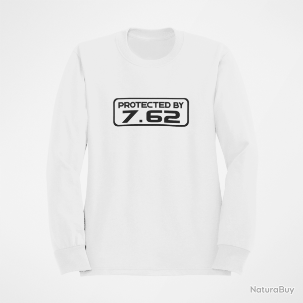Sweat PROTECTED BY 7.62 Blanc
