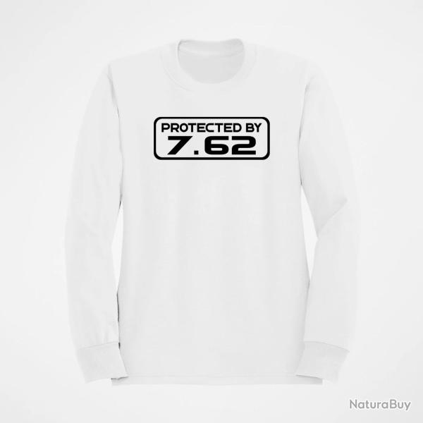 Sweat PROTECTED BY 7.62 Blanc