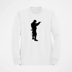 Sweat MILITAIRE Arme de poing Blanc