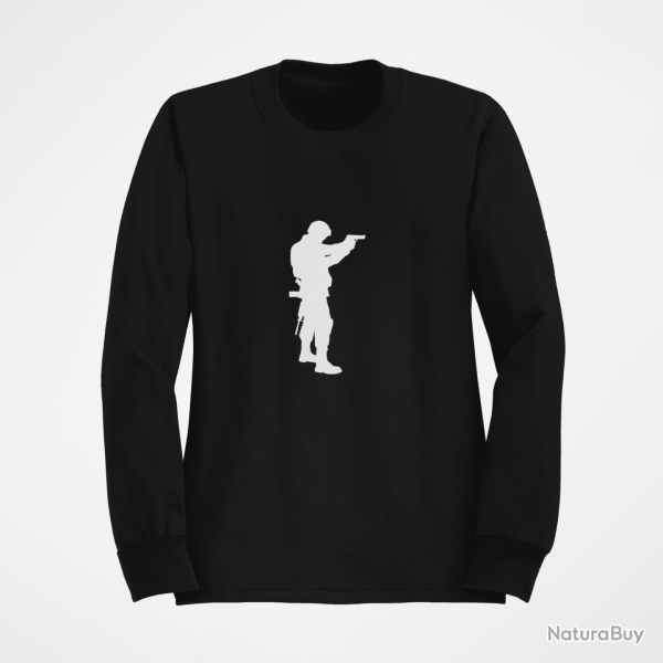Sweat MILITAIRE Arme de poing Noir