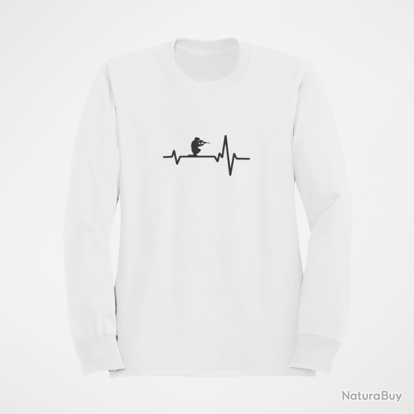 Sweat Militaire Battements de coeur 2 Blanc