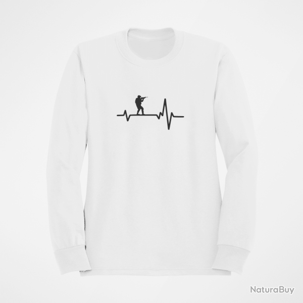 Sweat Militaire Battements de coeur Blanc