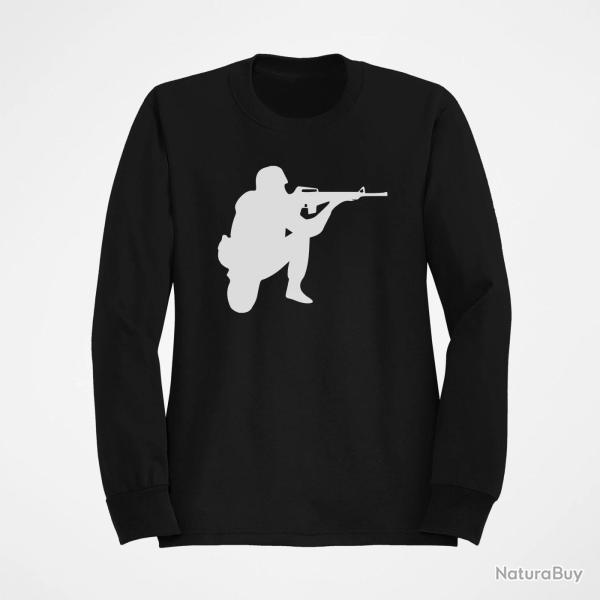 Sweat MILITAIRE Tireur Noir