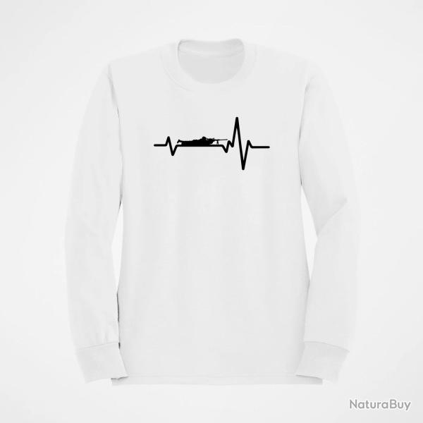 Sweat SNIPER Battements de Coeur Blanc