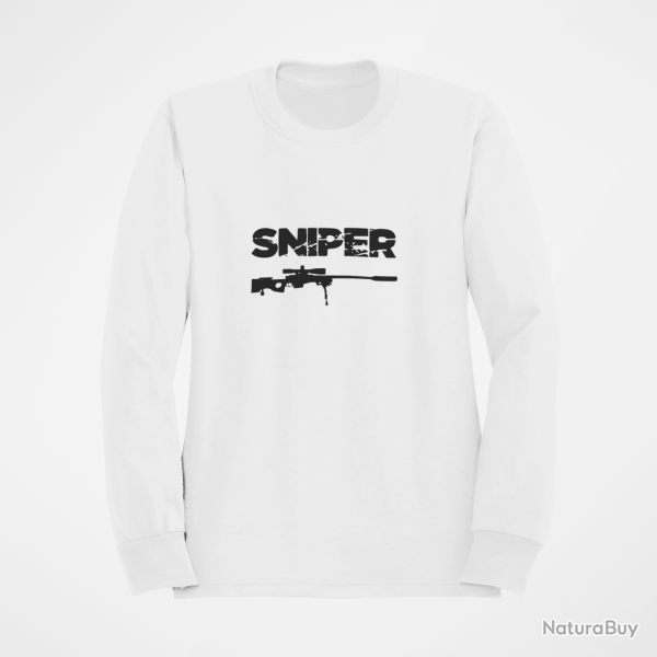 Sweat SNIPER ARME Blanc