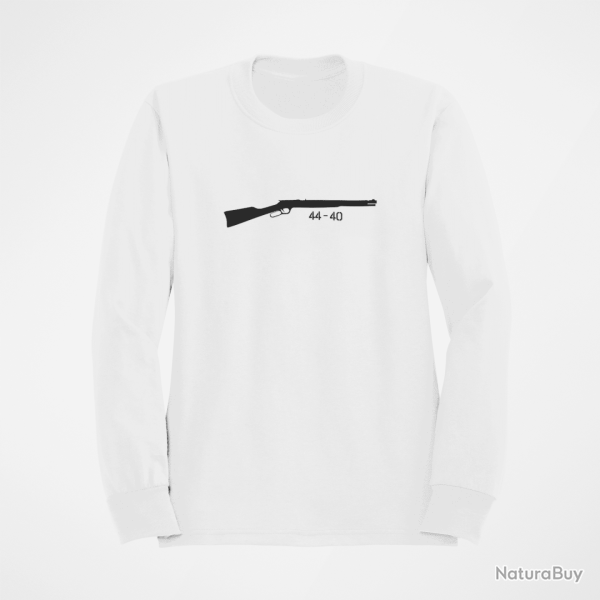Sweat Armes Carabine � levier sous garde 44 40 Blanc