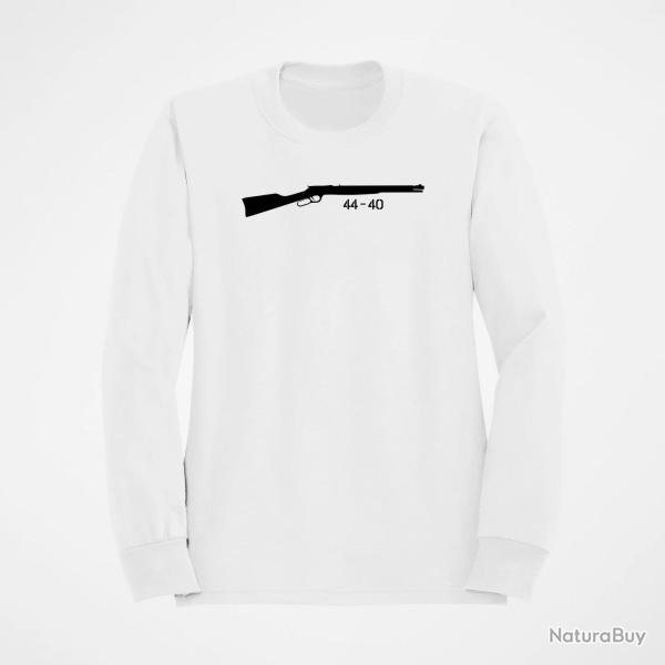 Sweat Armes Carabine � levier sous garde 44 40 Blanc