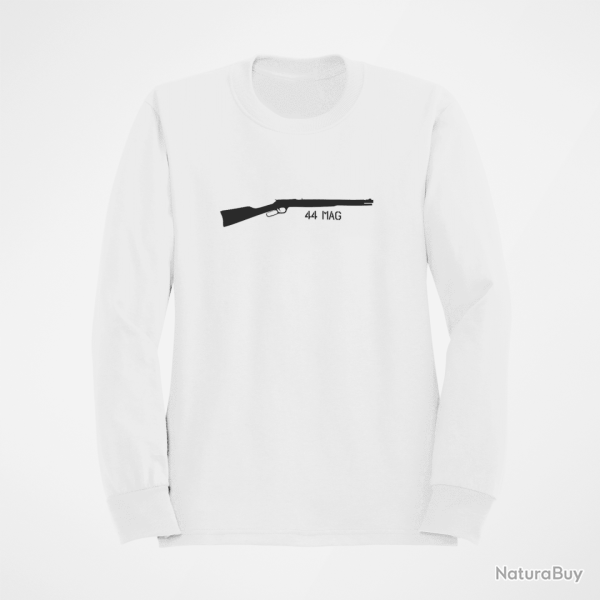 Sweat Armes Carabine � levier sous garde 44 mag Blanc