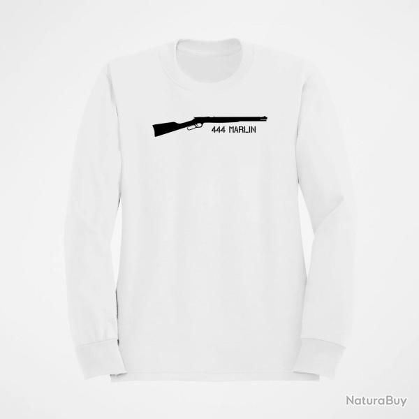 Sweat Armes Carabine � levier sous garde 444 Marlin Blanc