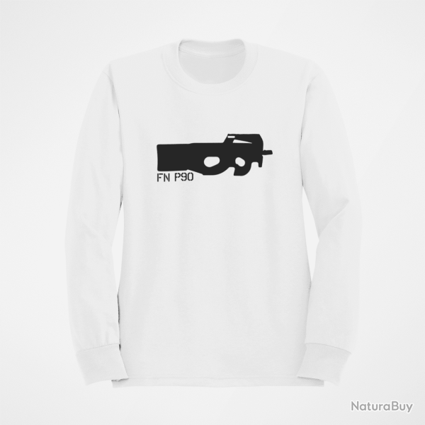 Sweat Armes FN P90 Blanc
