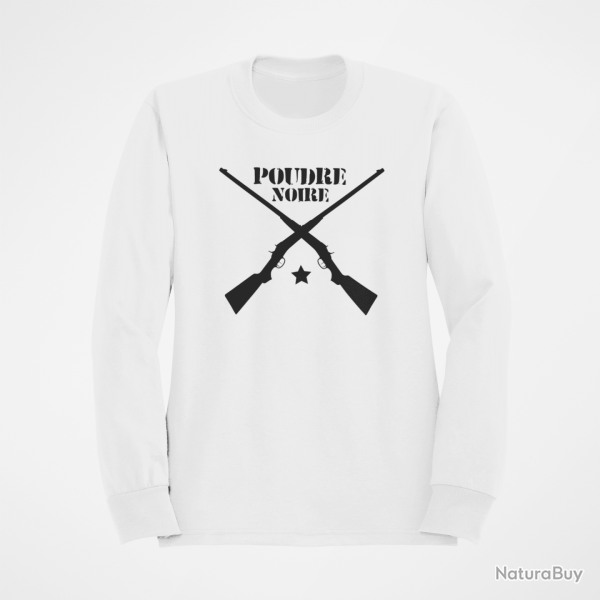 Sweat Armes Fusils poudre noire Blanc