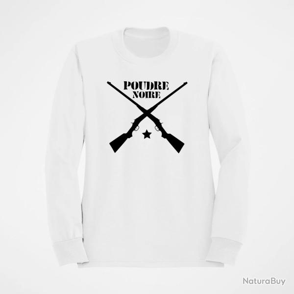Sweat Armes Fusils poudre noire Blanc
