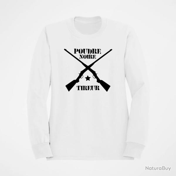 Sweat Armes Fusils poudre noire Tireur Blanc