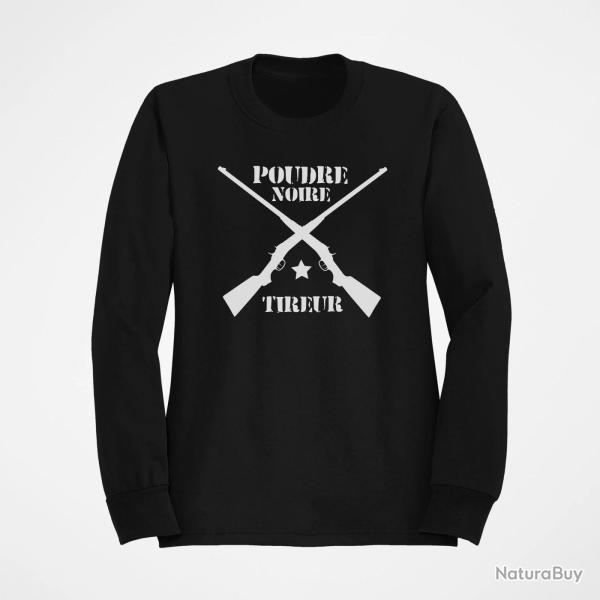 Sweat Armes Fusils poudre noire Tireur Noir