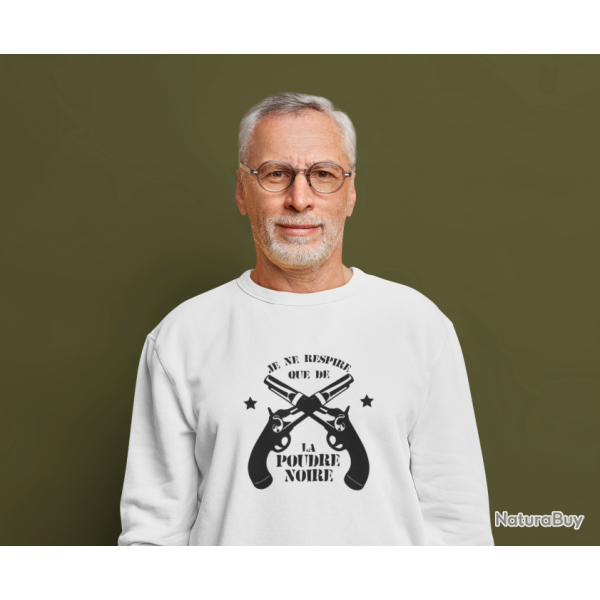 Sweat Armes Je ne respire que de la poudre noire Revolvers