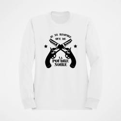 Sweat Armes Je ne respire que de la poudre noire Revolvers Blanc