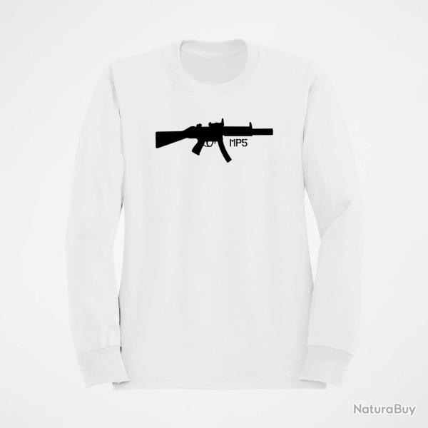 Sweat MP5 Silencieux Red Dot Blanc