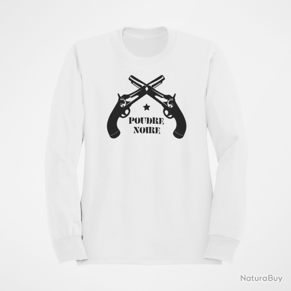 Sweat Armes Pistolets Poudre Noire Blanc