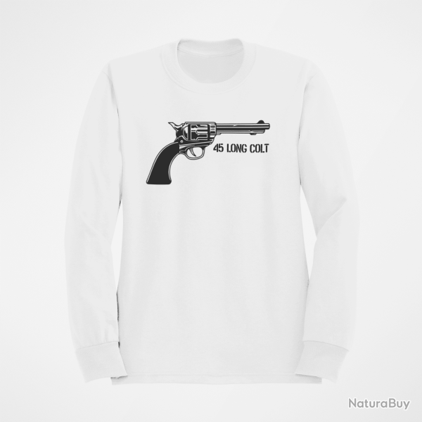 Sweat Armes Revolver Cowboy 45 Long Colt Blanc