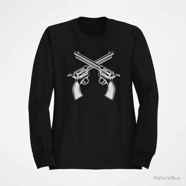 Sweat Armes Revolver Cowboy Noir