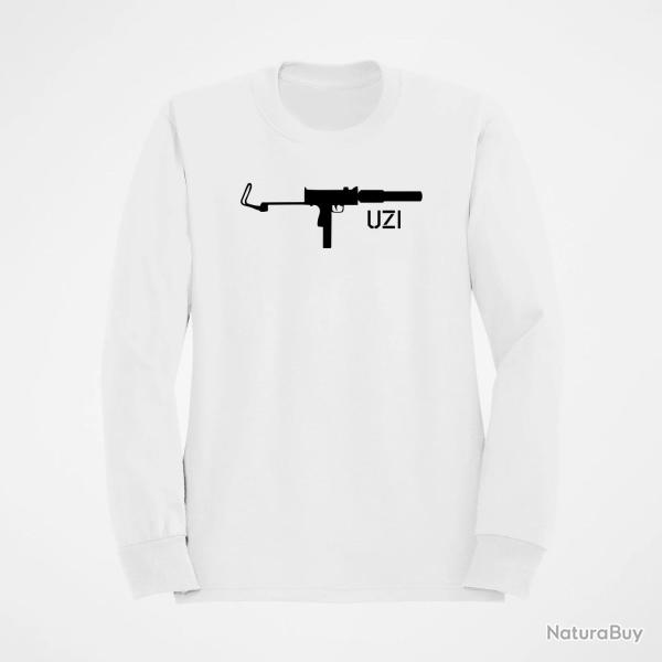Sweat Armes UZI 4 Blanc