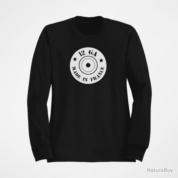 Sweat Cartouches Douille 12GA Noir