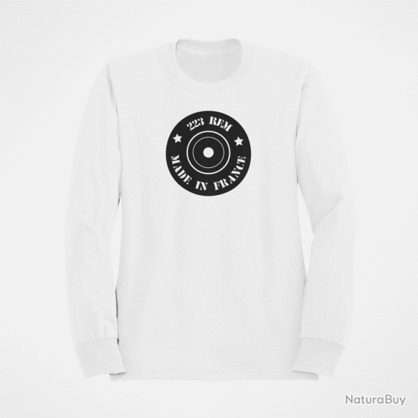 Sweat Cartouches Douille 223 rem Blanc