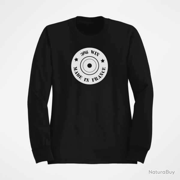 Sweat Cartouches Douille 308win Noir