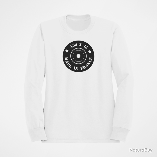 Sweat Cartouches Douille 5.56X45 Blanc