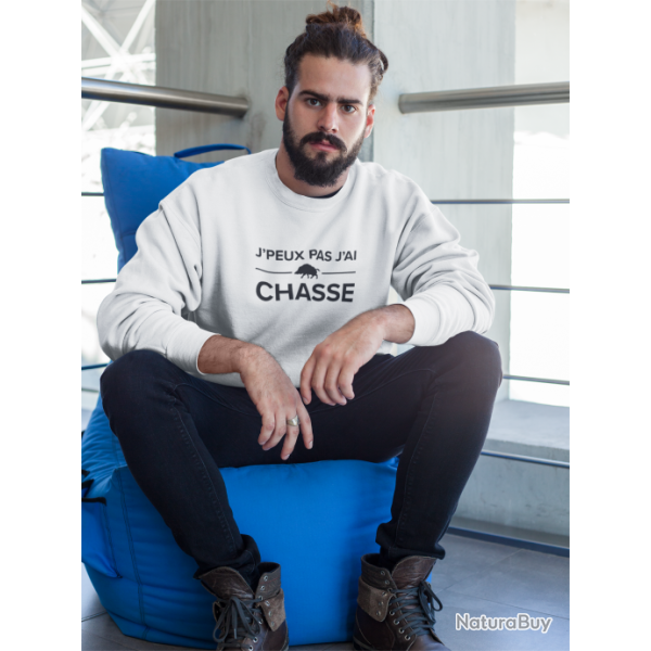 Sweat Chasse Je peux pas j ai chasse