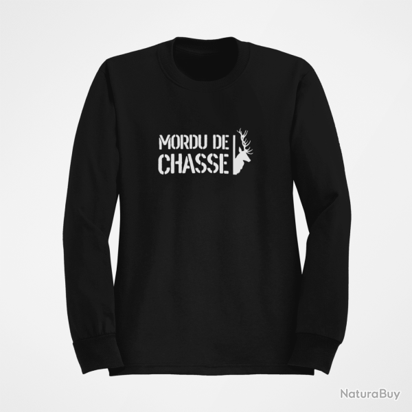 Sweat Chasse Mordu de chasse Noir