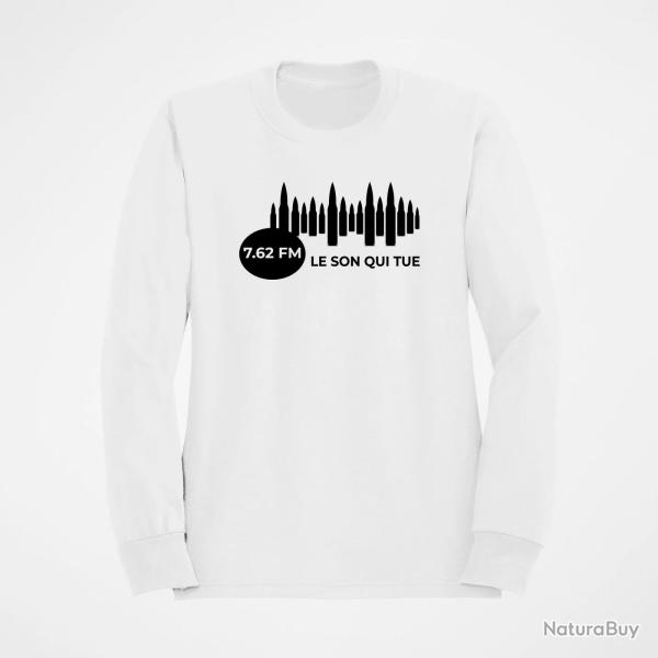 Sweat Humour 7.62 FM Blanc