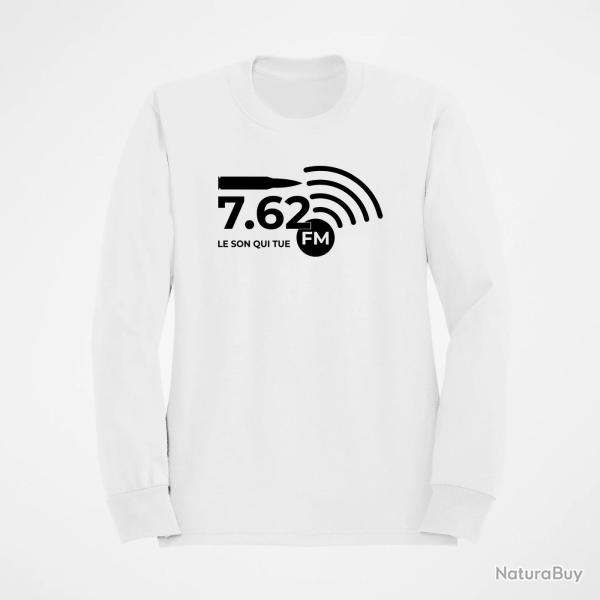 Sweat Humour 7.62 FM 2 Blanc