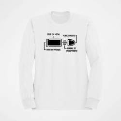 Sweat Humour Anatomie d une balle de 9mm Blanc