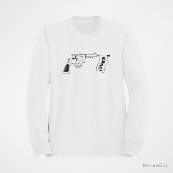 Sweat Humour Bang Blanc