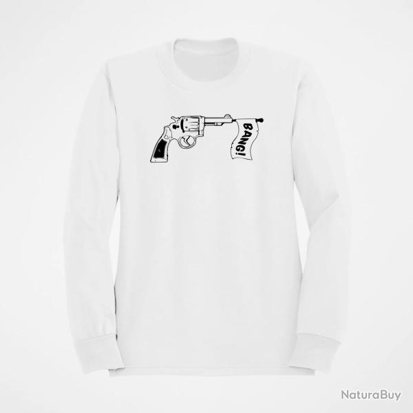 Sweat Humour Bang Blanc