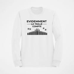 Sweat Humour C est la taille qui compte Blanc
