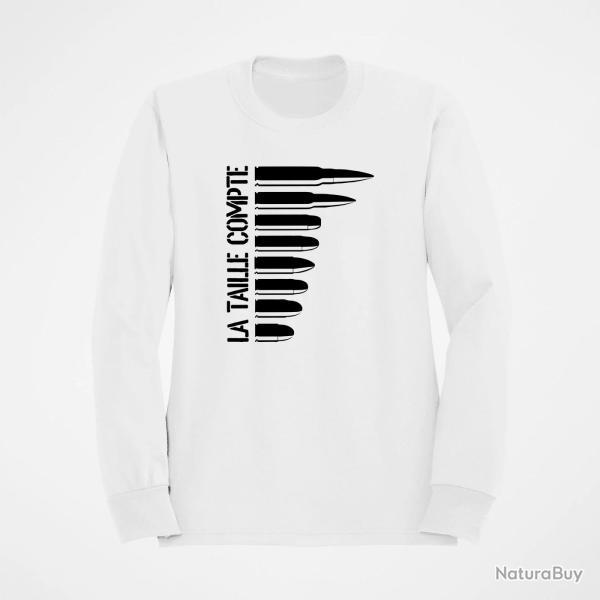 Sweat Humour C est la taille qui compte 3 Blanc
