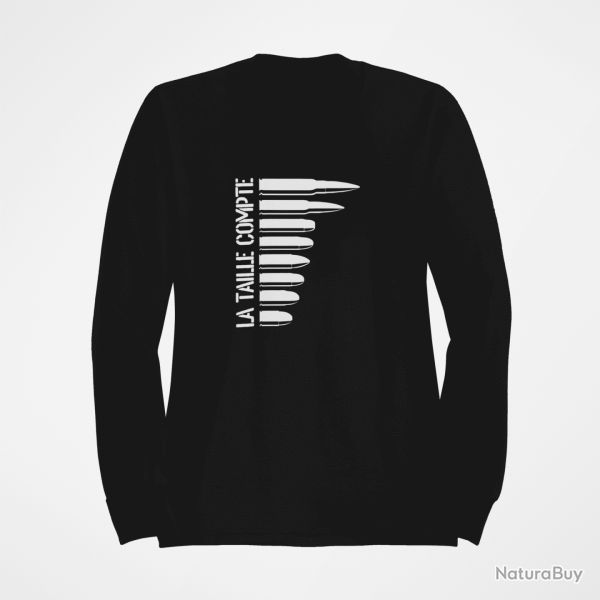 Sweat Humour C est la taille qui compte 3 Noir